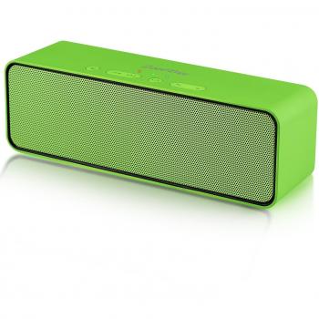 ZoeeTree S4 - Wireless Bluetooth 4.2 Speaker, Powerful Bass, Built-in 10W Dual Driver Speaker, Integrated Microphone, AUX IN, TF Card Slot (Green)