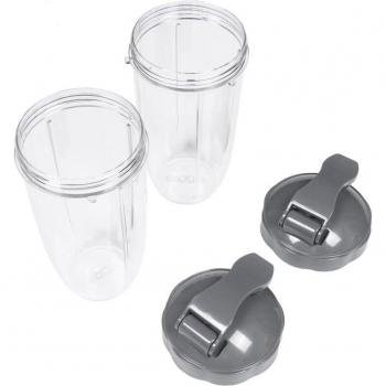 Tasses de remplacement avec couvercle rabattable NutriBullet 600W et Pro 900W, 32Oz, 2 unités