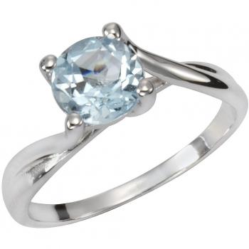Silber Ring mit glänzendem Blautopas – Zeeme Gemstones