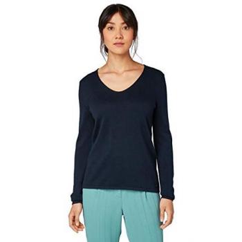 V-Ausschnitt Strickpullover TOM TAILOR – Damen, 60% Baumwolle / 40% Viskose, XL