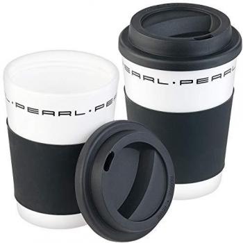 Ensemble de 2 Gobelets Double-Paroi avec Couvercle - 350 ml
