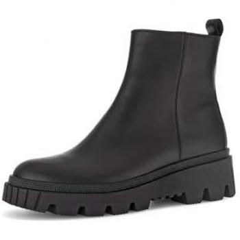 Plateau Stiefeletten Glattleder schwarz female
