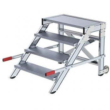 Aluminium-Arbeitspodest fahrbar 4 Stufen 800 mm
