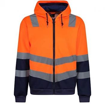 Regatta Hi-Vis Pro XXL Orange/Navy Full Zip Hoodie