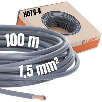 Cable Instalación Lapp Kábel 100 m gris – H07V‑K 1,5 mm²
