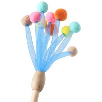 Interactive Cat Wand Toy with Pom Pom