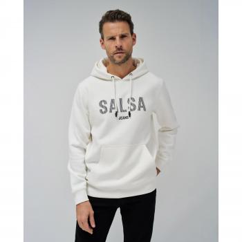 Salsa Jeans Felpa Light Pearl 2XL con Cappuccio