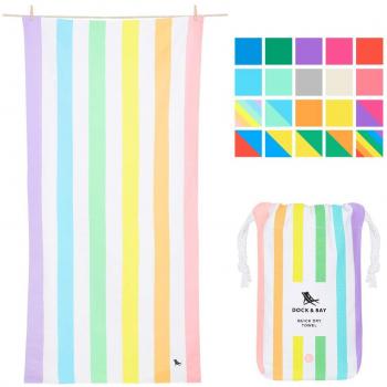 Dock & Bay Lightweight Beach Towel - Pastel Rainbow