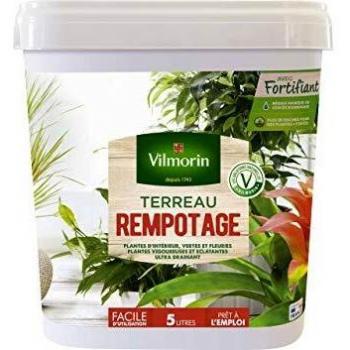 Terreau de Rempotage Vilmorin en Seau de 5 Litres pour Plantes d'Intérieur