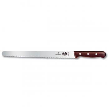 Rostfreies Schinkenmesser von Victorinox – 30 cm, Holzgriffe, Rundschliff