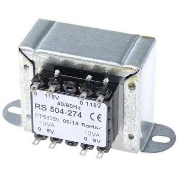 RS‑PRO Chasis Transformer 9 V AC 20 VA Dual Output