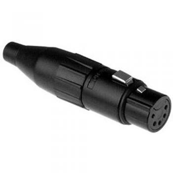 Amphenol AC5FB XLR connector Connector, straight Number of pins: 5 Black 1 pc(s)