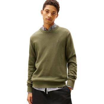 Tommy Jeans Essentials Slim Fit Sweater in Dark Green, L