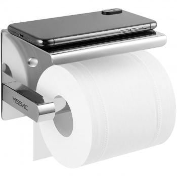 Yissvic Porta Rotolo Igienico in Acciaio Inox 304 con Adesivo e Portafono