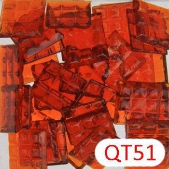 200g Transparent Quartz Mosaic Tiles - 62-75 Pieces, 20mm x 20mm (3/4 inch) Loose Craft Material