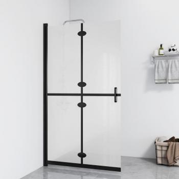 Foldable Walk-in Shower Wall Frosted esg Glass 110x190 cm Vidaxl