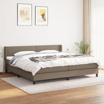 Cama box spring con colchón gris taupe (200x200 cm) - Vidaxl Gris Topo