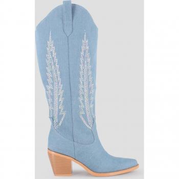 Blogger VERONA Botas altas de mujer azules en sintético 81253