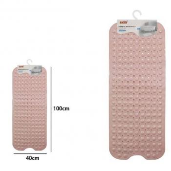 Tappetino Antiscivolo per Vasca e Doccia in PVC 100x40 cm - Rosa 79739