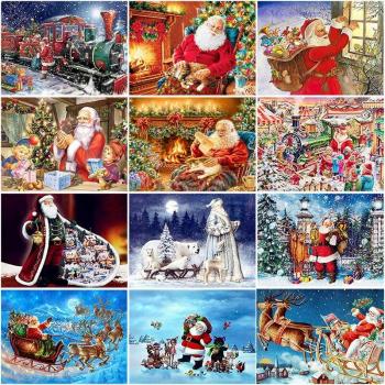 Winterliche Diamant Stickerei Weihnachtsmann