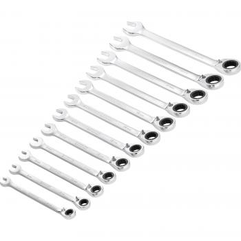 Draper Hi-Torq Metric Reversible Ratchet Combination Spanner Set (12 pc)