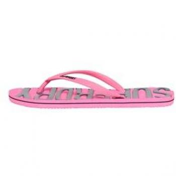 Superdry Vintage Fluro Pink Slides for Women UK 7-8