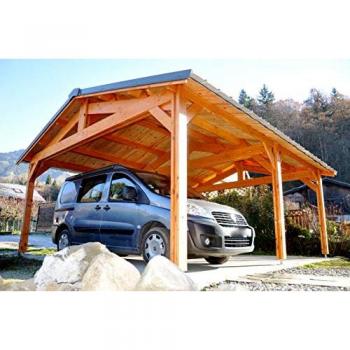 Carport 2 Pentes 550×1050 cm Pin Douglas 57,75 m²