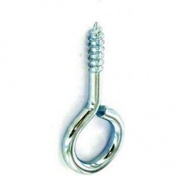 Three 55mm Zinc Plated Screw Eyes
