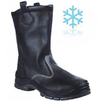 Stivale S3 Foderato in Pelle Nera Taglia 45 – Breme