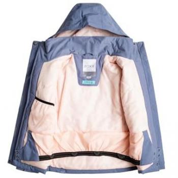 Giacca da sci Roxy Galaxy blu grigio rosa per bambini 12 anni
