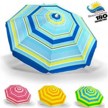 Ombrellone Spiaggia 180 cm con tela in poliestere e palo di 32 mm