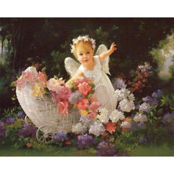 Cross-Stitch Angel Mosaic Art Set – 20x30cm