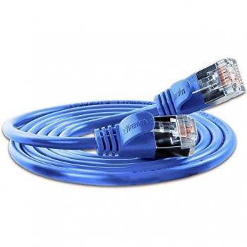 Slim Wirewin RJ45 Netzwerk Stecker Kabel Category 6 U/FTP 0.5m Blau