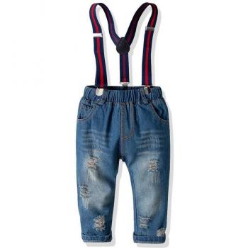 Pantalon à bretelles en denim pour enfant