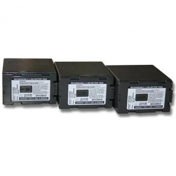 Pack 3 batteries 7,4 V pour caméscope Hitachi (DZ‑MV230A, DZ‑MV230E, DZ‑MV250, DZ‑MV270A)