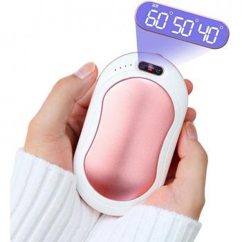Banco de energía USB con calentador de mano y linterna 10000 mAh