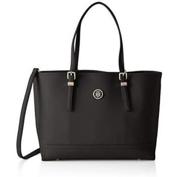 Tommy Hilfiger Honey Med Tote - Bolso de Mano para Mujer - Negro - Medidas: 40 x 28.8 x 14.8 cm