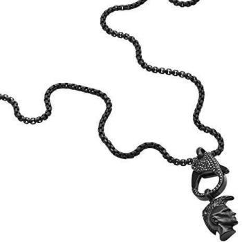 Edelstahl‑Glas‑Anhängerkette für Herren – DX1160001