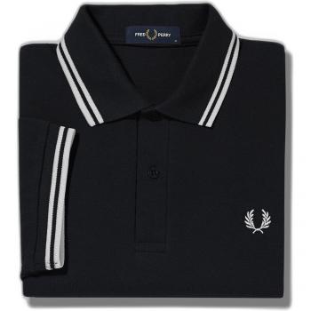 Fred Perry - Twin Tipped Polo Schwarz 3XL