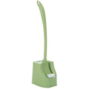 Brosse de toilette compacte, poils solides, bonne adhérence, long manche, base lourde