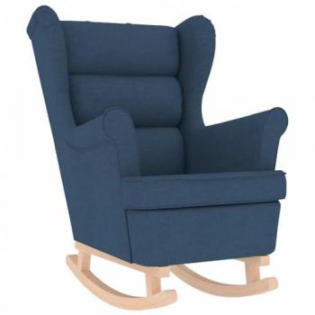 Pavone Rilassante – Sedia a Dondolo in Tessuto Blu 74x90x102 cm