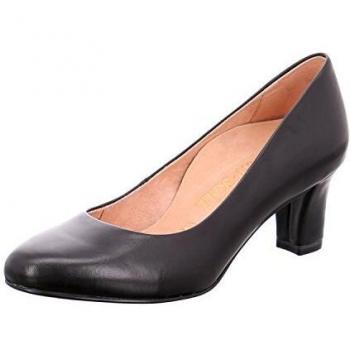 Tamaris Damen Pumps – Schwarz, Leder (1‑22403‑20‑001)