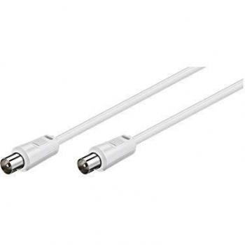 Goobay Antennekabel 2,50 m – 75 mm M – WIT