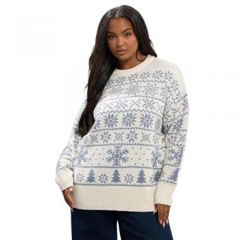 Women's Snowflake Fairisle Winter Jumper – Size 30/32