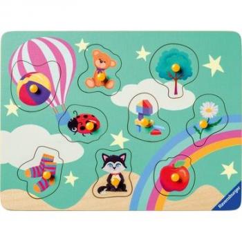 Ravensburger Kinderpuzzle - 03144 Meine ersten Dinge - my first wooden puzzle mit 9 Teilen - Puzzle für Kinder ab 2 Jahren - Holzpuzzle