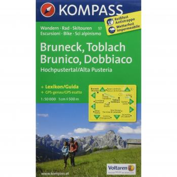 Carta escursionistica n. 57. Brunico, Dobbiaco, Alta Val Pusteria-Bru neck, Toblach, Hochpustertal. Adatto a GPS. Digital map. DVD-ROM