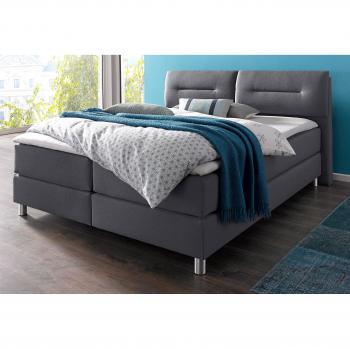 Maintal Boxspringbett, inkl. Topper anthrazit Strukturstoff