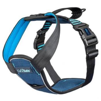 Blue CarSafe Crash‑Tested Dog Harness – Size L