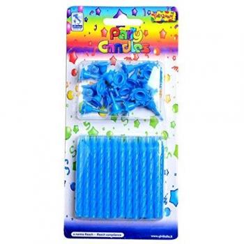 Candeline con sostegni azzurre CF.24