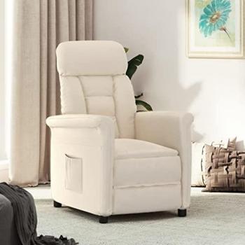 VIDAXL - Poltrona Reclinabile Beige in Tessuto Microfibra